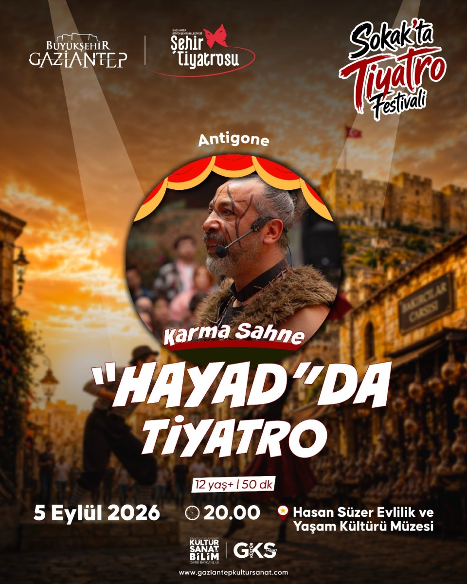 Gbb Tarafından Düzenlenen 1. Sokak’ta Tiyatro Festivali, Kapsamında ' Hayad'da Ti̇yatro' Anti̇gone 5 Eylül 2026 Tarihlerinde Bey Mahallesi’nde Sanatseverlerle Buluşuyor.
