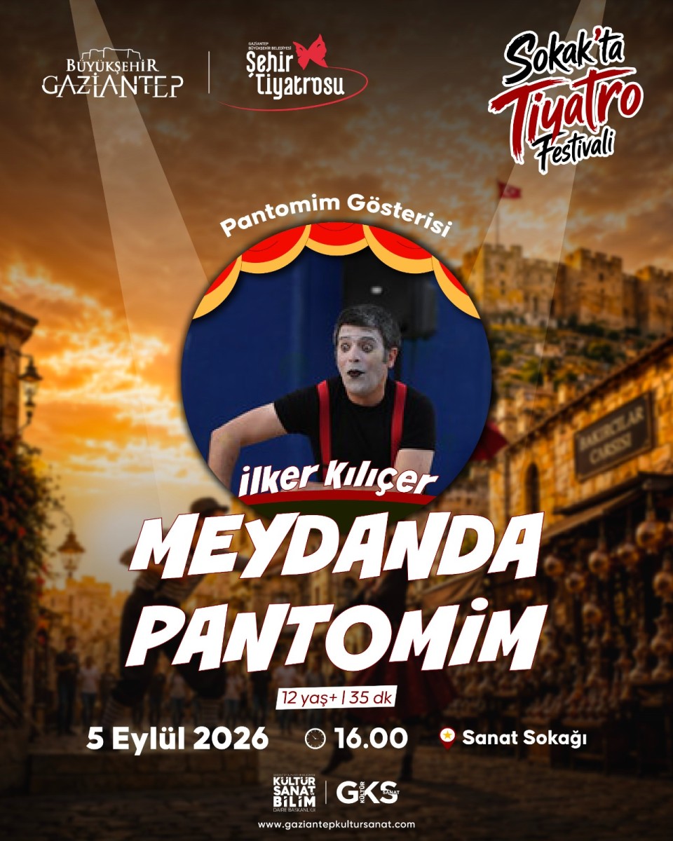 Gbb Tarafından Düzenlenen 1. Sokak’ta Tiyatro Festivali, Kapsamında 'Meydanda Pantomi̇m '4 Eylül 2026 Tarihlerinde Bey Mahallesi’nde Sanatseverlerle Buluşuyor.