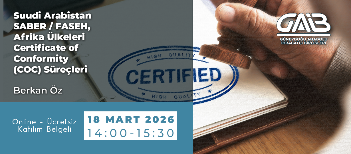 Suudi Arabistan SABER / FASEH, Afrika Ülkeleri Certificate of Conformity (COC) Süreçleri