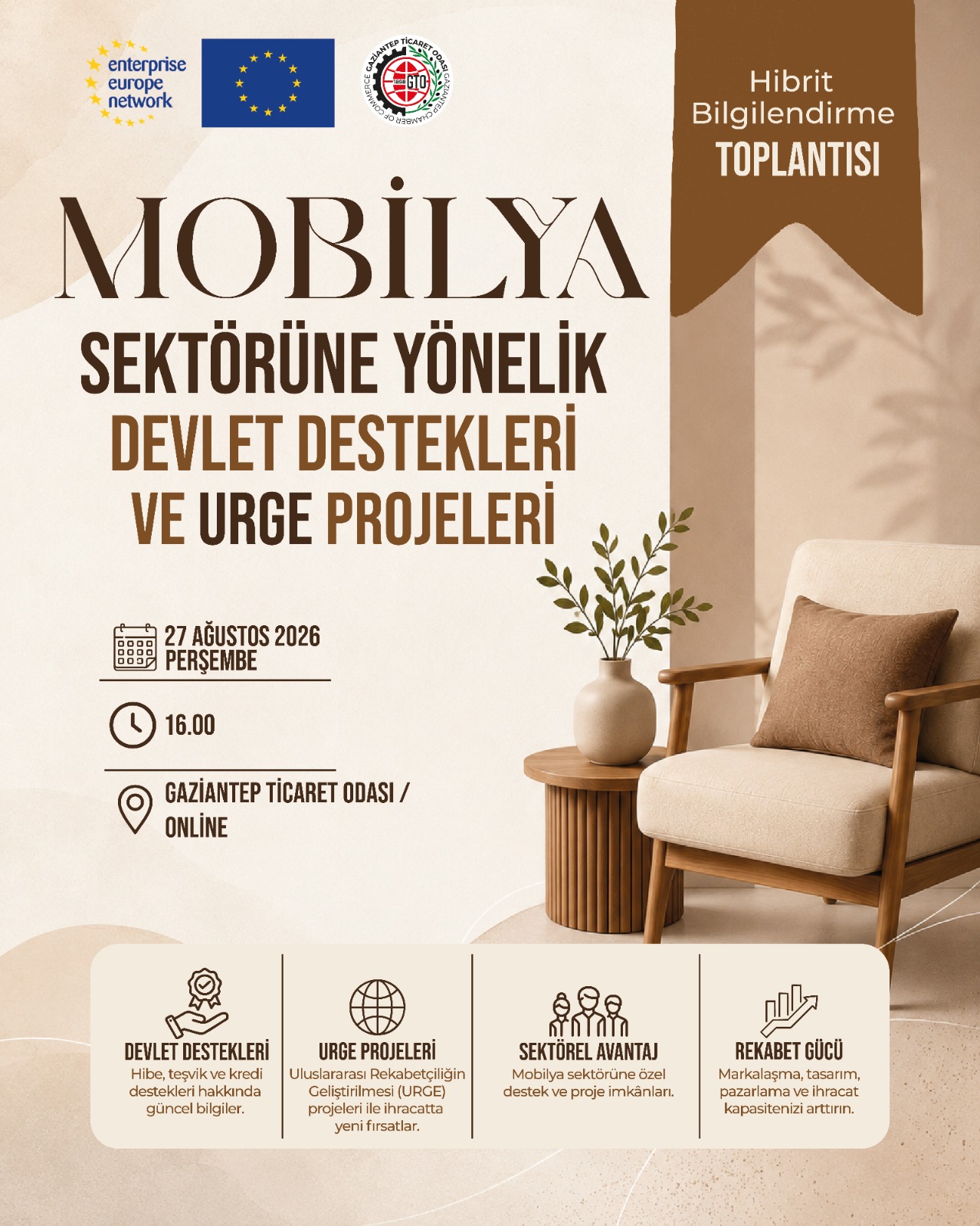 MOBİLYA SEKTÖRÜNE YÖNELİK DEVLET DESTEKLERİ TOPLANTISI