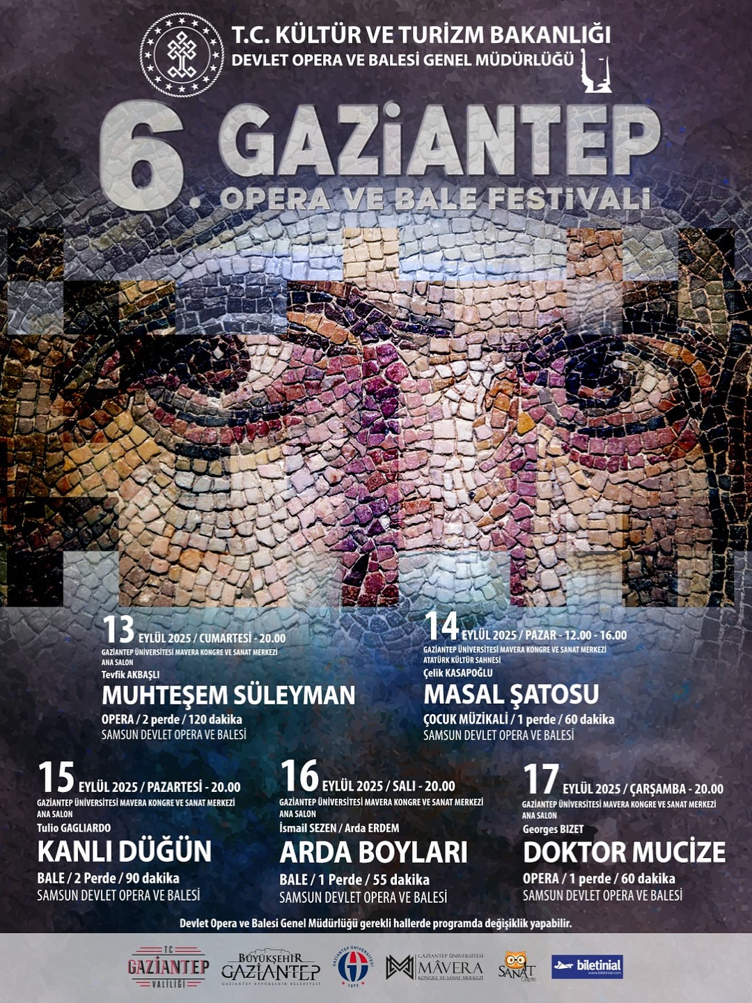 6. Gaziantep Opera ve Bale Festivali