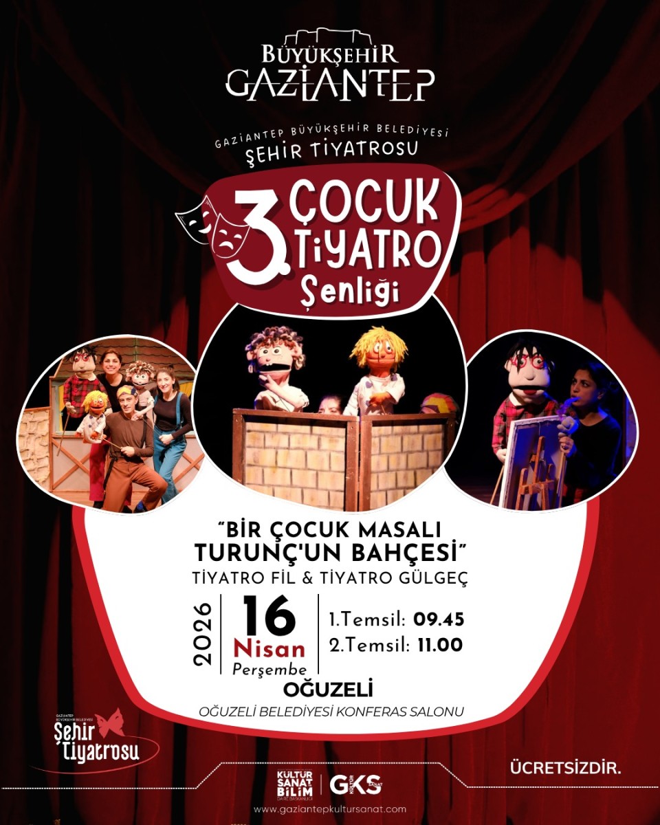 Tiyatro Fil Ve Tiyatro Gülgeç Tiyatrosu'nun 'Bir Çoçuk Masalı Turunç'un Bahçesi' Oyunu Gösterimi.