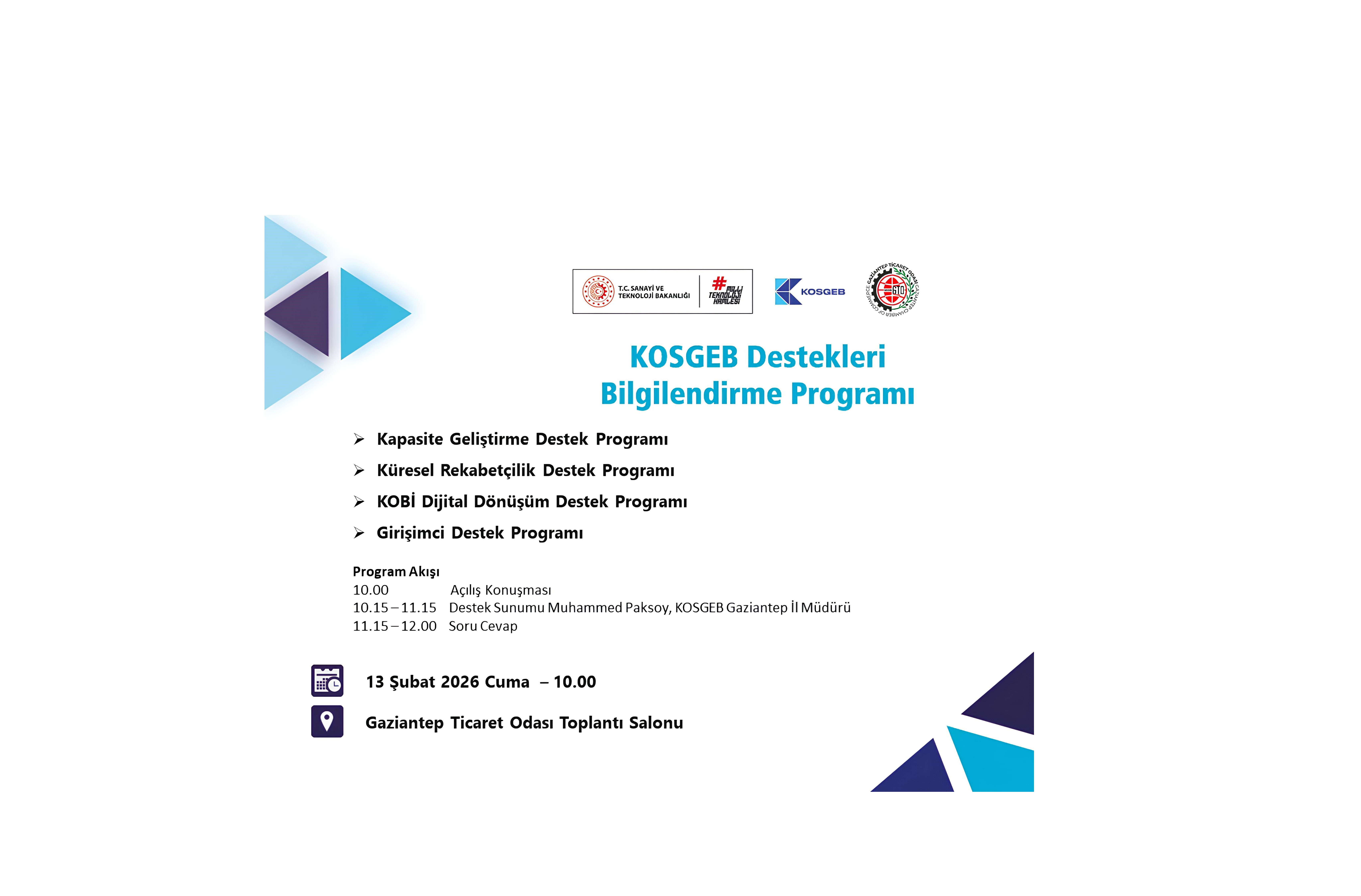 KOSGEB Destekleri Bilgilendirme Toplantısı