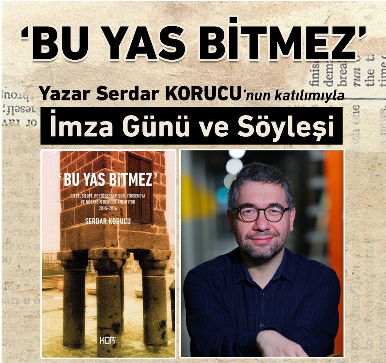 Yazar Serdar Korucu, Bu Yas Bitmez kitabı