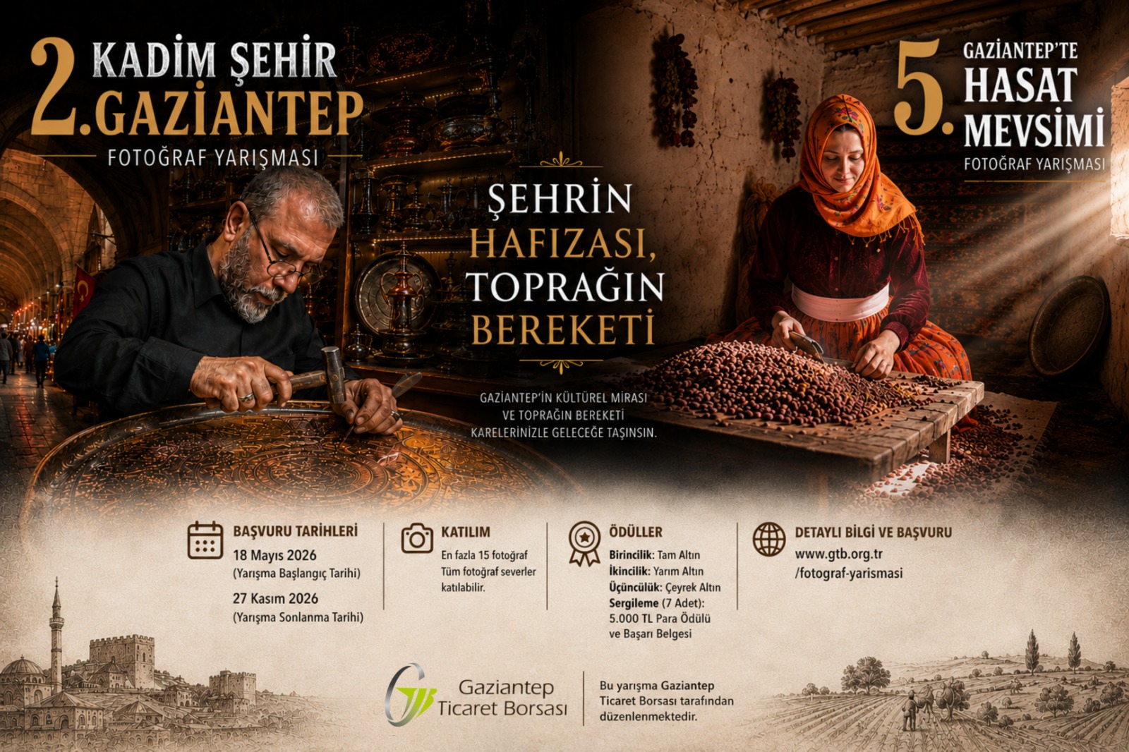 Gaziantep'te Hasat Mevsimi ve Kadim Şehir Gaziantep Fotoğraf Yarışmaları