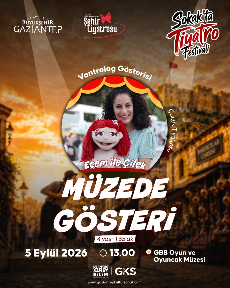 Gbb Tarafından Düzenlenen 1. Sokak’ta Tiyatro Festivali, Kapsamında 'Müzede Gösteri̇'ecem İle Çi̇lek 5 Eylül 2026 Tarihlerinde Bey Mahallesi’nde Sanatseverlerle Buluşuyor.